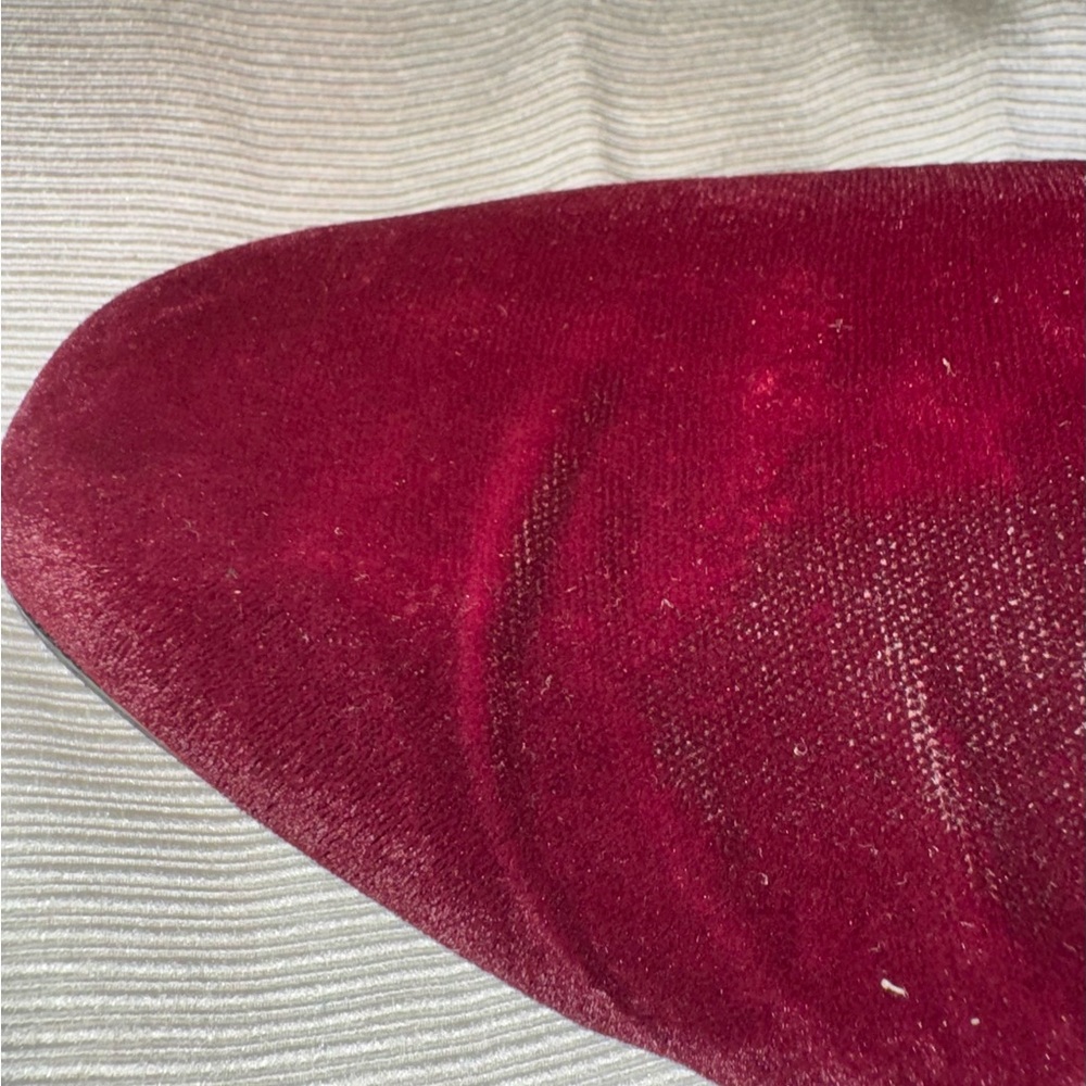 Giorgio Brutini Burgundy Velvet Loafers with Nordstrom shoe trees - Picture 7 of 12